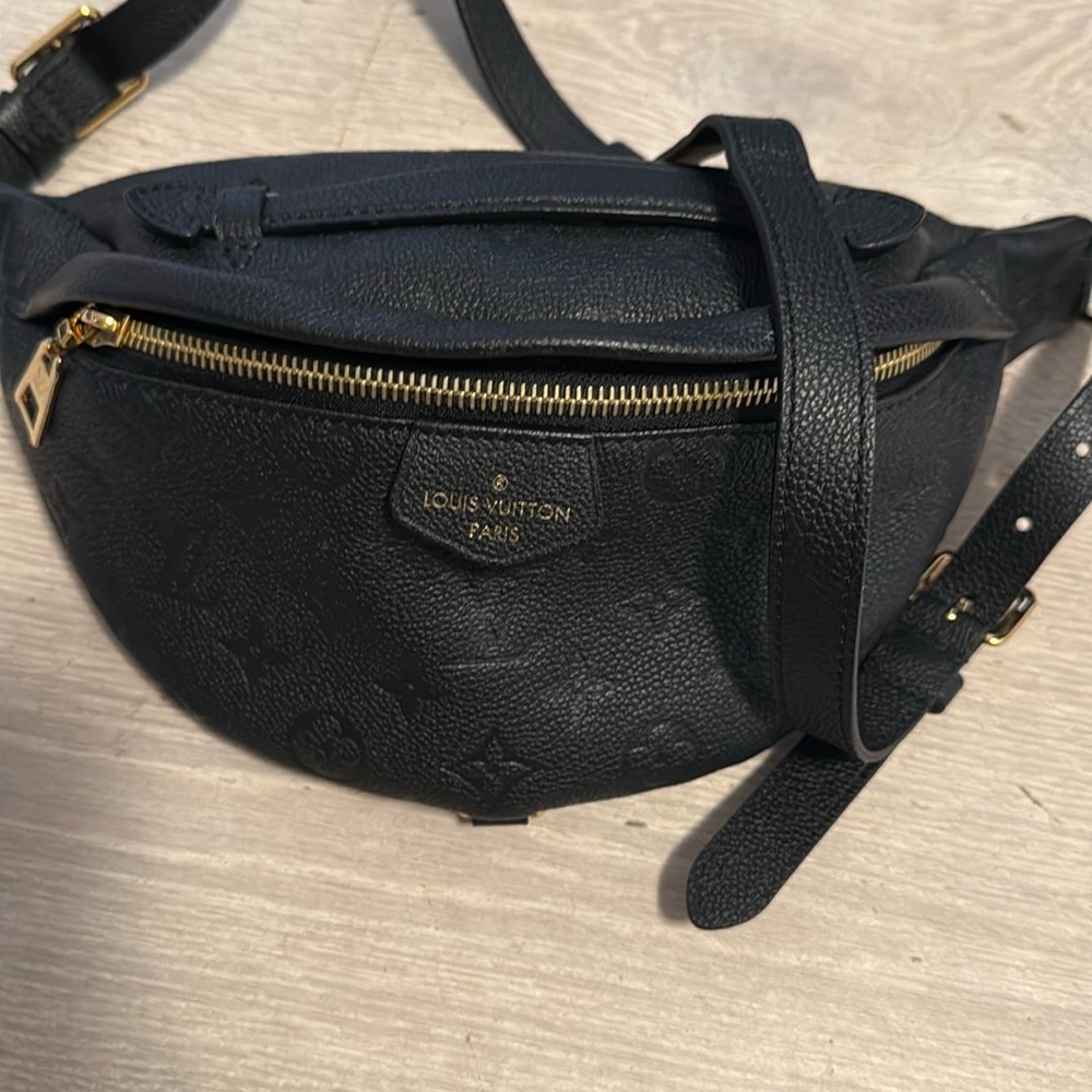 Louis Vuitton black leather bum bag! Insane deal. Super hard to get! Brand new!